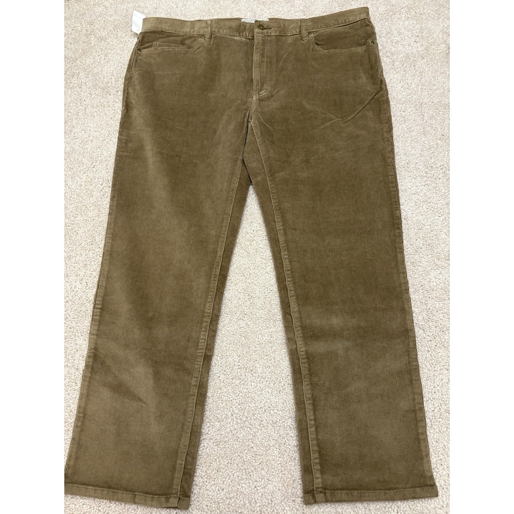 VTG Y2K New Jos A. Bank Brown Corduroy Preppy Pants Size 42x29 Tailored Fit - Picture 1 of 6